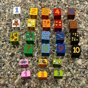 Lego Duplo Colorful Number and Animal Blocks missing 6